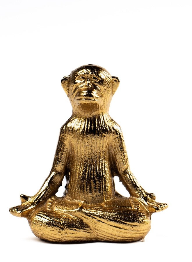 The Artage Metal Monkey Yoga Pose Showpiece| Decorative Figurines for Home Shelf or Office| Tabletop Decor Modern Art for Console, Cabinet Balcony Decoration| Gift for Yoga Lover's (Set of 3) (Gold) - Image 5